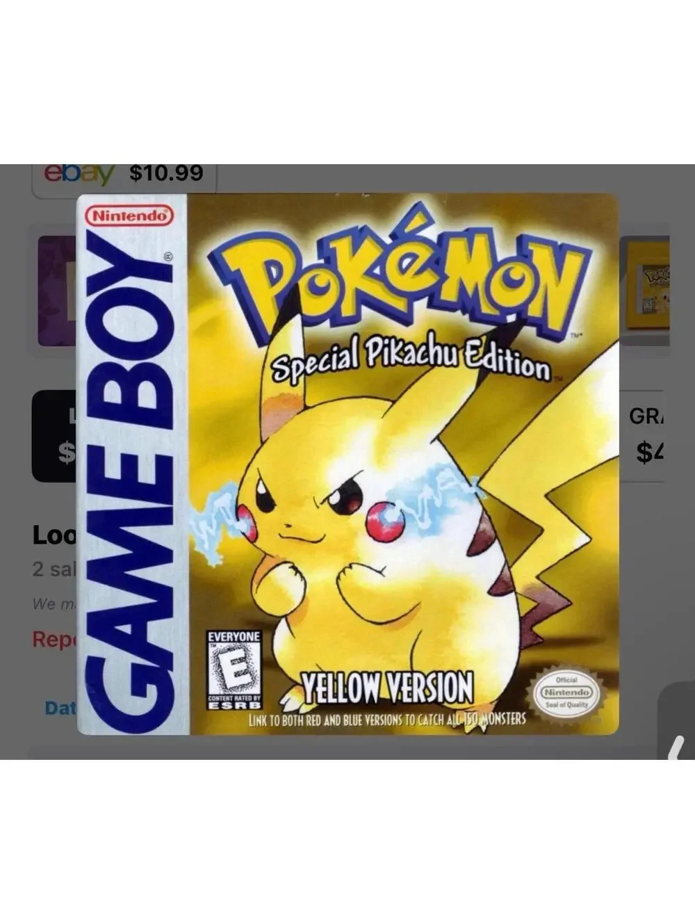 Pokémon Yellow for Nintendo Gameboy